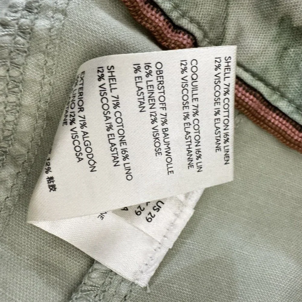 Anthropologie The Wanderer Pants Womens Size 29 Tie Dye Green High Rise Pants - Picture 9 of 9
